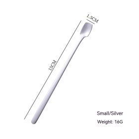 Long Handle Stainless Steel Stirring Square Ice Spoon