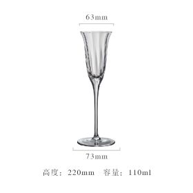 Light Luxury Red Wine Lace-inserted High-leg Crystal Glass