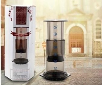 Portable Manual French Press Coffee Machine With 350 Pieces Of Coffee Filter Paper