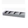 Kitchen Drawer Organizer Tray Box for Cutlery Spoon Knife and Fork Partition Storage Grey