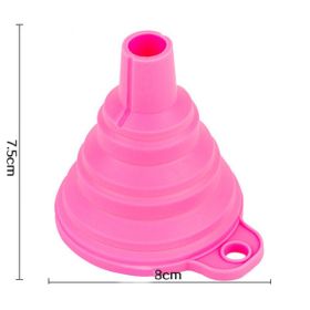 1PCS Red Multifunctional Silicone Funnel Mini Convenient Kitchen Folding And Sub Packaging Tools Kitchen Supplies