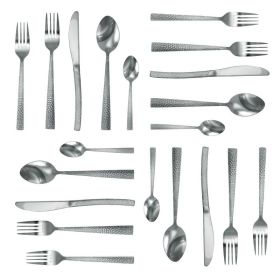 Elegant Western Utensils 20 Piece Flatware Utensil Set 4 In (Color: Silver)