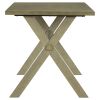 Farmhouse Rustic Wood Kitchen Dining Table with X-shape Legs