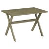 Farmhouse Rustic Wood Kitchen Dining Table with X-shape Legs