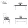 6-Piece Wood Dining Table Set Kitchen Table Set with Upholstered Bench and 4 Dining Chairs, Farmhouse Style