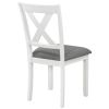 6 Piece Dining Table Set Wood Dining Table and chair Kitchen Table Set with Table;  Bench and 4 Chairs;  Rustic Style; White+Gray