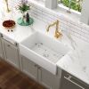 Lordear 33 Inch Farmhouse Sink White Ceramic Single Bowl Kitchen Sink Apron Front Sink