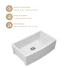 Lordear 33 Inch Farmhouse Sink White Ceramic Single Bowl Kitchen Sink Apron Front Sink