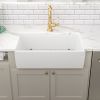 Lordear 33 Inch Farmhouse Sink White Ceramic Single Bowl Kitchen Sink Apron Front Sink