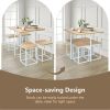 5 Pieces Metal Frame Dining Set with Compact Dining Table and 4 Stools